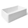 Ruvati 33 x 20 inch Fireclay Reversible Farmhouse Apron-Front Kitchen Sink Single Bowl - White - RVL2300WH