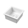 Ruvati 18 inch Fireclay Glossy White Undermount Wet Bar Prep Kitchen Sink Single Bowl - RVL2118WH