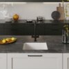 Ruvati 18 inch Fireclay Glossy White Undermount Wet Bar Prep Kitchen Sink Single Bowl - RVL2118WH