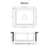 Ruvati 22 inch Fireclay White Farmhouse Undermount Kitchen Wet Bar Prep Sink Single Bowl - RVL2122WH Ruvati 22 inch Fireclay White Farmhouse Undermount Kitchen Wet Bar Prep Sink Single Bowl - RVL2122WH