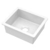 Ruvati 22 inch Fireclay White Farmhouse Undermount Kitchen Wet Bar Prep Sink Single Bowl - RVL2122WH Ruvati 22 inch Fireclay White Farmhouse Undermount Kitchen Wet Bar Prep Sink Single Bowl - RVL2122WH