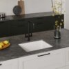 Ruvati 22 inch Fireclay White Farmhouse Undermount Kitchen Wet Bar Prep Sink Single Bowl - RVL2122WH Ruvati 22 inch Fireclay White Farmhouse Undermount Kitchen Wet Bar Prep Sink Single Bowl - RVL2122WH