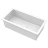 Ruvati 34 inch Fireclay Undermount Kitchen Sink Single Bowl Farmhouse Glossy White - RVL2134WH