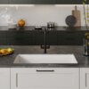 Ruvati 34 inch Fireclay Undermount Kitchen Sink Single Bowl Farmhouse Glossy White - RVL2134WH
