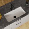 Ruvati 34 inch Fireclay Undermount Kitchen Sink Single Bowl Farmhouse Glossy White - RVL2134WH