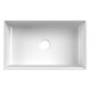 Ruvati 30 inch Fireclay Workstation White Farmhouse Kitchen Sink Apron Front Single Bowl - RVL2182WH