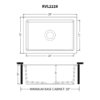 Ruvati 28 inch White Fireclay Undermount Kitchen Sink Single Bowl Glossy Farmhouse Style - RVL2228WH Ruvati 28 inch White Fireclay Undermount Kitchen Sink Single Bowl Glossy Farmhouse Style - RVL2228WH