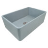 Ruvati 33 x 20 inch Fireclay Reversible Farmhouse Apron-Front Kitchen Sink Single Bowl - Horizon Gray - RVL2300GR