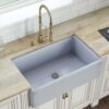 Coastal Blue Distressed Fireclay Sink