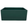 Ruvati 23-inch Fireclay Farmhouse Kitchen Laundry Utility Sink Single Bowl - Emerald Green - RVL2468EG