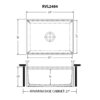 Ruvati 24 inch Fireclay Workstation White Farmhouse Kitchen Sink Apron Front Single Bowl - RVL2484WH