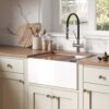 Ruvati 24 inch Fireclay Workstation White Farmhouse Kitchen Sink Apron Front Single Bowl - RVL2484WH