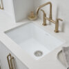 White Fireclay Dual Mount Kitchen Sink