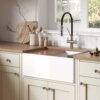 Ruvati 27 inch Fireclay Workstation White Farmhouse Kitchen Sink Apron Front Single Bowl - RVL2781WH