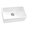 Ruvati 30-inch Fireclay Undermount / Drop-in Topmount Kitchen Sink Single Bowl - White - RVL3030WH