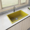 Ruvati 30-inch Fireclay Undermount / Drop-in Topmount Kitchen Sink Single Bowl - Yellow - RVL3030YL