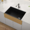 Black Gold Fireclay Farmhouse Sink