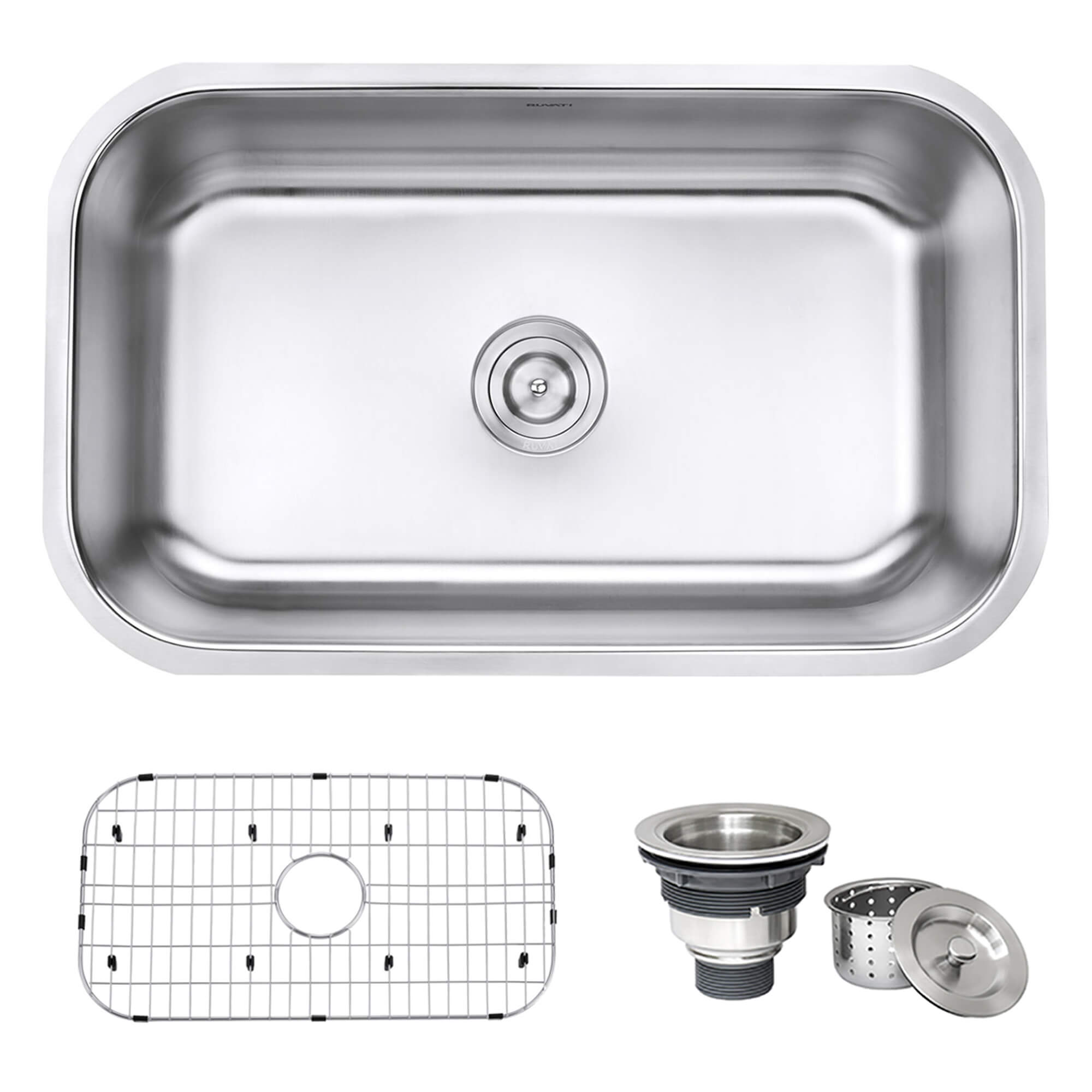 30 Inch Undermount 16 Gauge Stainless Steel Kitchen Sink Single