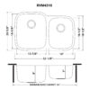 Ruvati 32-inch Undermount 60/40 Double Bowl 16 Gauge Stainless Steel Kitchen Sink - RVM4310
