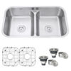 Low-Divide Double Bowl Undermount Sink