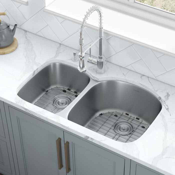 Double Bowl Undermount Kitchen Sink