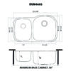 Ruvati 34-inch Undermount 40/60 Double Bowl 16 Gauge Stainless Steel Kitchen Sink - RVM4605