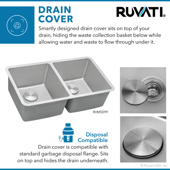 Ruvati 31-inch Undermount Kitchen Sink 50/50 Double Bowl 16