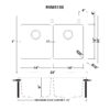 Ruvati 33 x 22 inch Drop-in Topmount Kitchen Sink 16 Gauge Stainless Steel 50/50 Double Bowl - RVM5150