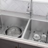 Ruvati 33 x 22 inch Drop-in Topmount Kitchen Sink 16 Gauge Stainless Steel 70/30 Double Bowl - RVM5173