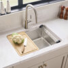 Ruvati 27-inch Undermount Workstation 16 Gauge Stainless Steel Kitchen Sink Single Bowl - RVM5227