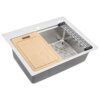 Ruvati 28 x 22 inch Drop-in Topmount Workstation Kitchen Sink 16 Gauge Stainless Steel Single Bowl - RVM5228