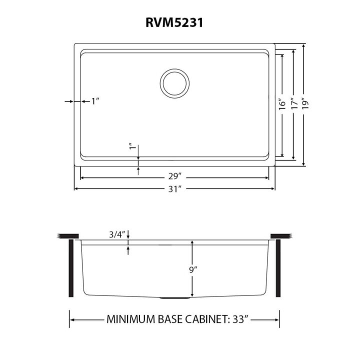 ★S Ruvati 31-inch Undermount Workstation 16 Gauge Stainless