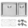Ruvati 32-inch Undermount Kitchen Sink 70/30 Double Bowl 16 Gauge Stainless Steel - RVM5300 Ruvati 32-inch Undermount Kitchen Sink 70/30 Double Bowl 16 Gauge Stainless Steel - RVM5300