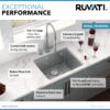 Ruvati 23-inch Undermount Bar Prep Kitchen Sink 16 Gauge Stainless Steel Single Bowl - RVM5908