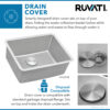 Ruvati 23-inch Undermount Bar Prep Kitchen Sink 16 Gauge Stainless Steel Single Bowl - RVM5908