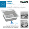 Ruvati 23 x 20 inch Drop-in Topmount Bar Prep Kitchen Sink 16 Gauge Stainless Steel Single Bowl - RVM5923