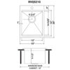 Ruvati 15 x 20 inch Marine Grade T-316 Workstation Topmount RV Boat Outdoor Sink Stainless Steel - RVQ5210