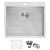 Ruvati Topmount Laundry Utility Sink 25" x 22" x 12" Deep 16 Gauge Stainless Steel - RVU6010 Ruvati Topmount Laundry Utility Sink 25" x 22" x 12" Deep 16 Gauge Stainless Steel - RVU6010