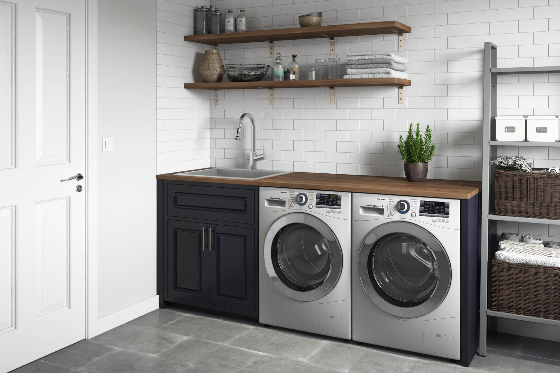 Topmount Laundry 22 X 12 Deep, Utility Sink And Cabinet For Laundry Room