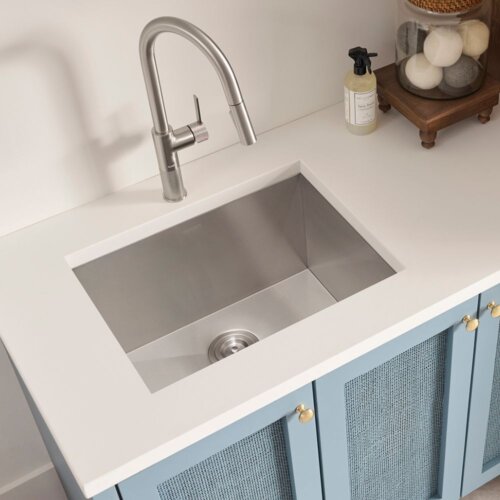 Ruvati 24" x 18" x 13" Deep Laundry Utility Sink Undermount 16 Gauge Stainless Steel - RVU6124