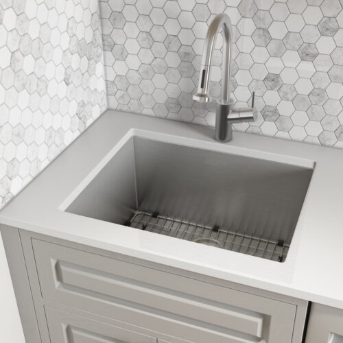 Ruvati Savona Pro Undermount Laundry Utility Sink, 16-Gauge Stainless Steel