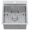 Ruvati 21 x 20 x 12 inch Drop-in Topmount Laundry Utility Workstation Sink 16 Gauge Stainless Steel - RVU6421