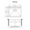 Ruvati 23 x 19 x 12 inch Deep Laundry Workstation Sink with Washboard Undermount Stainless Steel - RVU6525