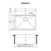 Ruvati 25 x 22 x 12 inch Deep Laundry Workstation Sink with Washboard Topmount Stainless Steel - RVU6553