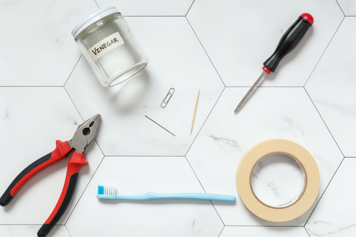 tools-and-materials-to-clean-faucet-aerator